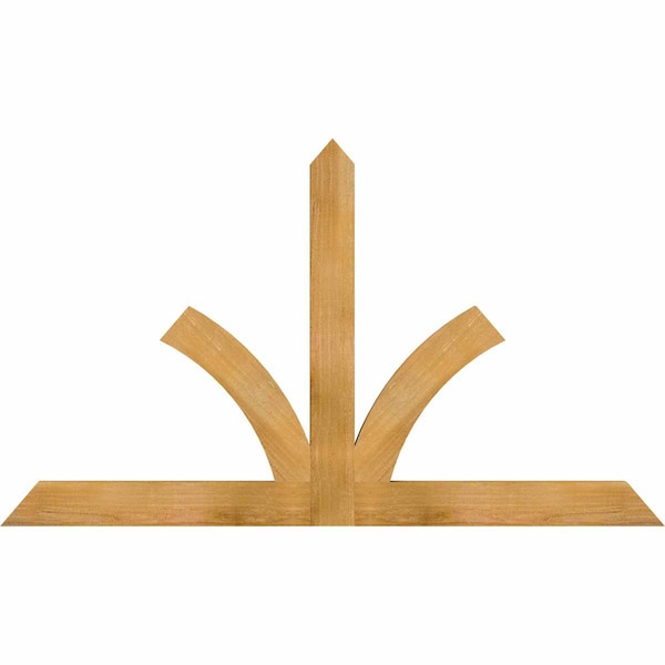 Ekena Millwork Richland Rough Sawn Timber Gable Bracket, Western Red Cedar, 60"W x 35"H x 2"D x 4"F, 14/12 Pitch GBW060X35X0204RIC00RWR - main